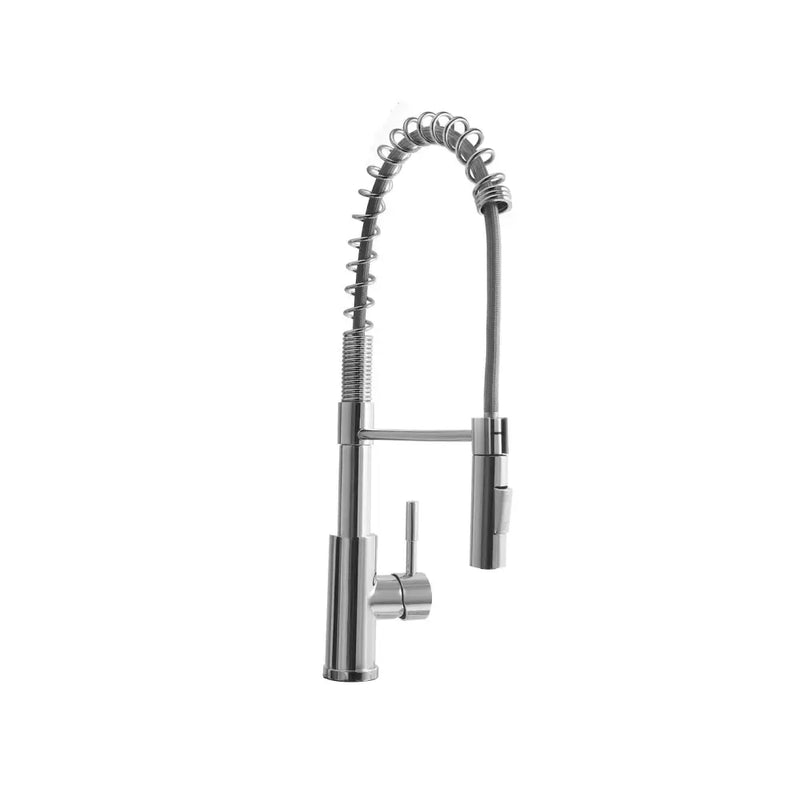 Dura Faucet Used For RV Kitchen DF-MK504SLK-CP - Streamline Coil Pull-Down Kitche