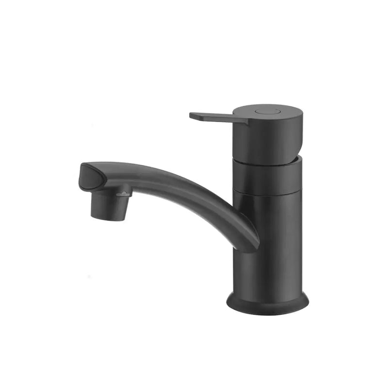 Dura Faucet Used For RV Kitchen DF-PL200M-MB - Modern Single Lever Centerset LA