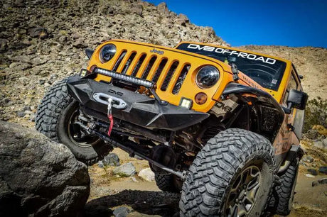 DV8 Offroad 07-18 Jeep Wrangler JK Front Aluminum Inner Fender - Black 