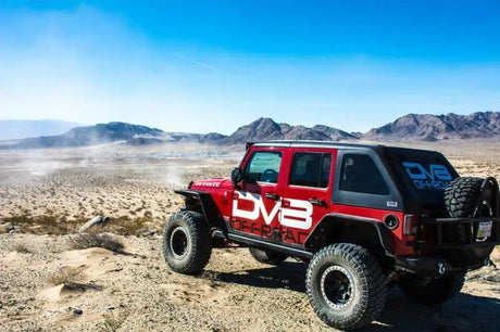 DV8 Offroad 07-18 Jeep Wrangler JK Front & Rear Flat Tube Fenders 