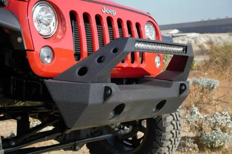 DV8 Offroad 07-18 Jeep Wrangler JK/JL Front Stubby Bumper 