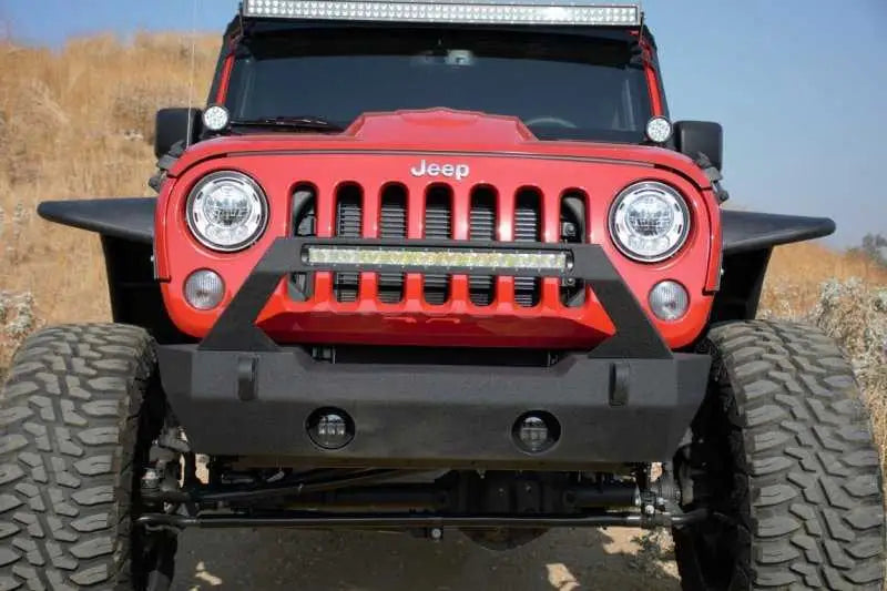 DV8 Offroad 07-18 Jeep Wrangler JK/JL Front Stubby Bumper 