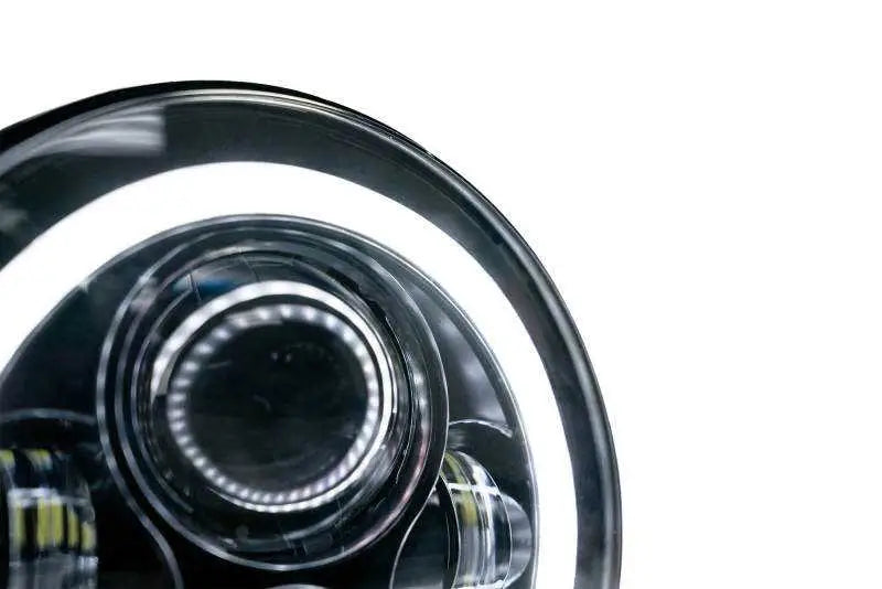DV8 Offroad 07-18 Jeep Wrangler JK LED Projector Headlights w/ Angel Eyes 