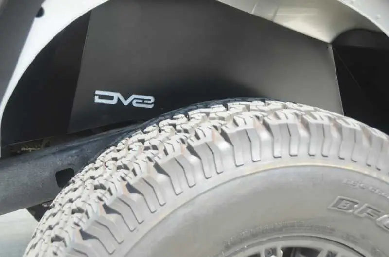 DV8 Offroad 07-18 Jeep Wrangler JK Rear Aluminum Inner Fender - Black 