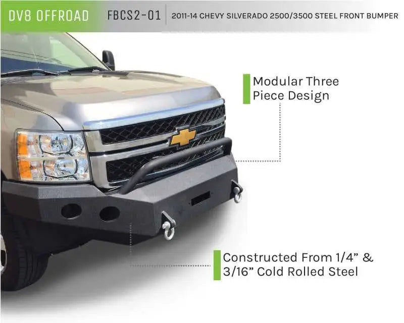 DV8 Offroad 11-14 Chevrolet Silverado 2500 Front Bumper 