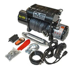 DV8 Offroad 12000 LB Winch w/ Synthetic Line & Wireless Remote - Black 