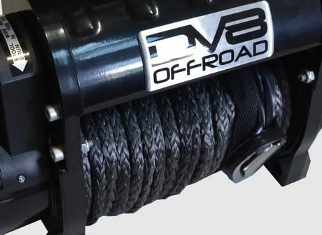 DV8 Offroad 12000 LB Winch w/ Synthetic Line & Wireless Remote - Black 