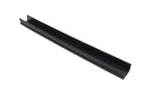 Black U-shaped channel for truck bed rubber trim and bed board installation