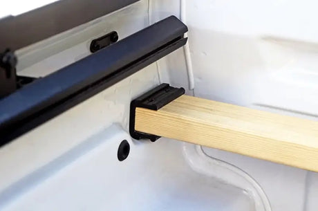 Wooden slat with black plastic bracket for DZ42 Dee Zee Truck Bed Board Rubber Trim