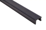 Dark gray U-shaped rubber trim for truck bed board in DZ42 Dee Zee bed