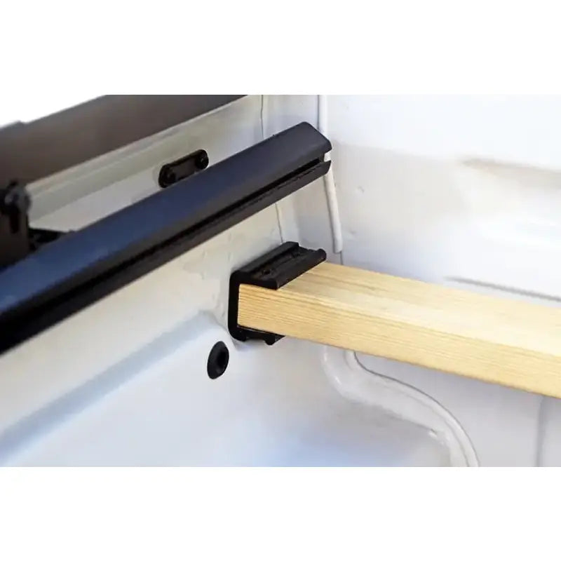 Wooden bed board with rubber trim and black plastic end caps for Truck Bed DZ42