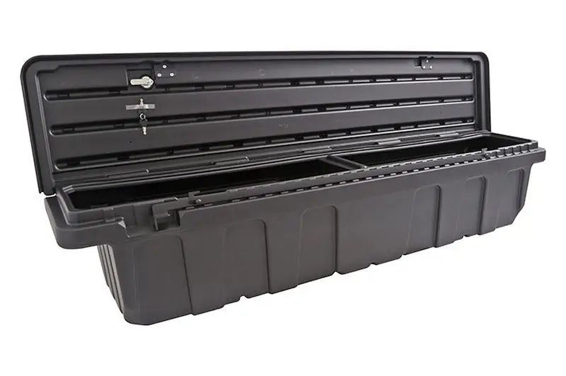 DZ6170P Dee Zee black plastic tool box with hinged lid and compartments