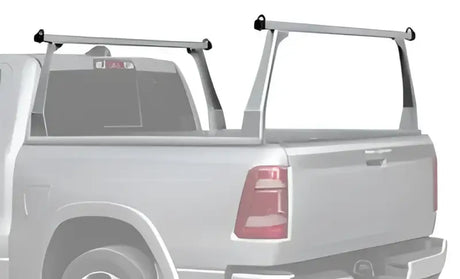 DZ730036PR2 Dee Zee +Hex Platform Rail - 2 Rail Kit installed on a vehicle, showcasing innovative hex design and secure cargo management solution.