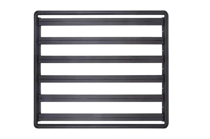 Black metal roof rack on DZ7357049HP Dee Zee Hex Platform for pickup trucks
