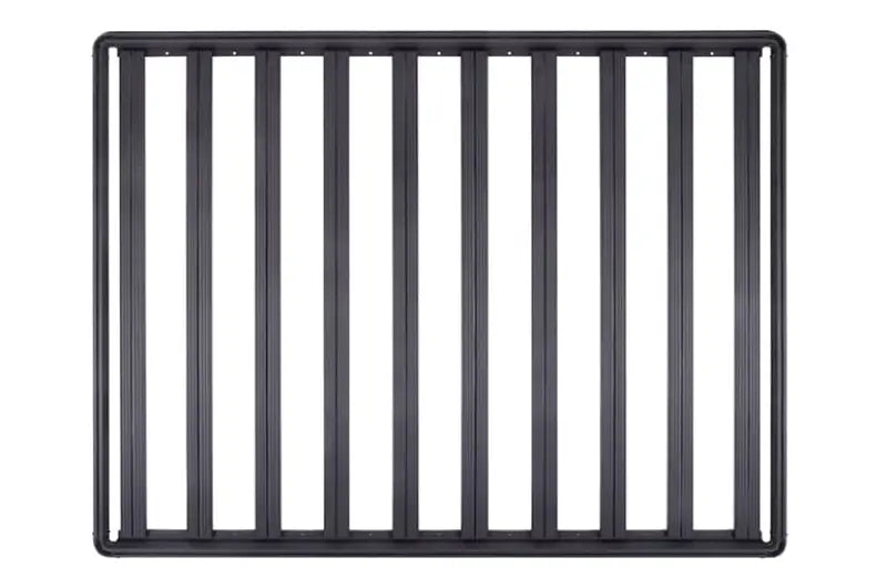 Black metal roof rack on DZ7365081HP Dee Zee platform for extra cargo space