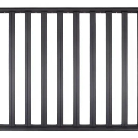 Black metal roof rack on DZ7365081HP Dee Zee platform for extra cargo space