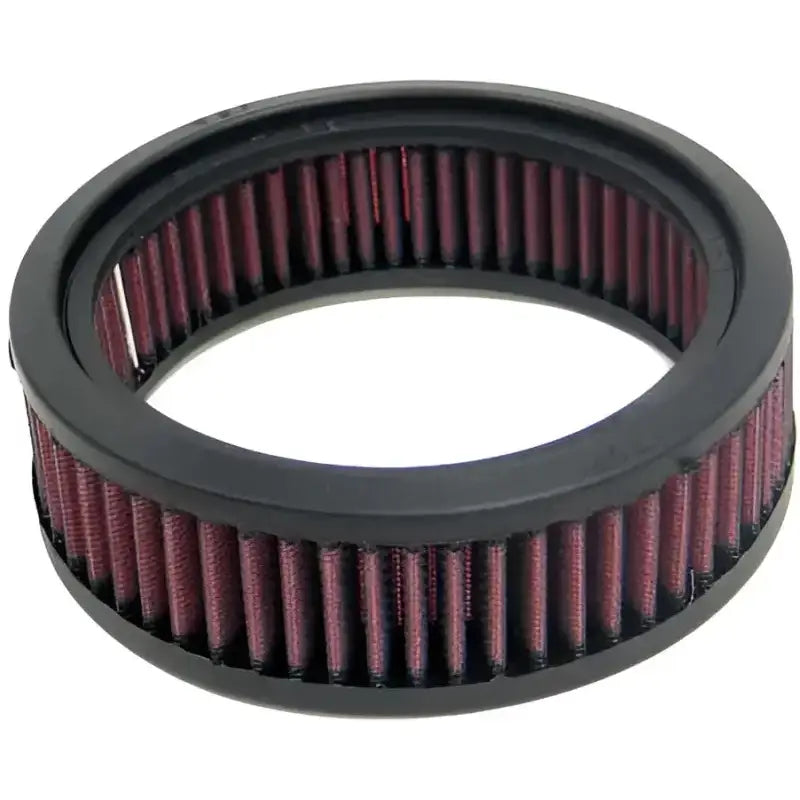 Round black air filter with red pleated media for E-3224 Air Filter E 3224 Replacement