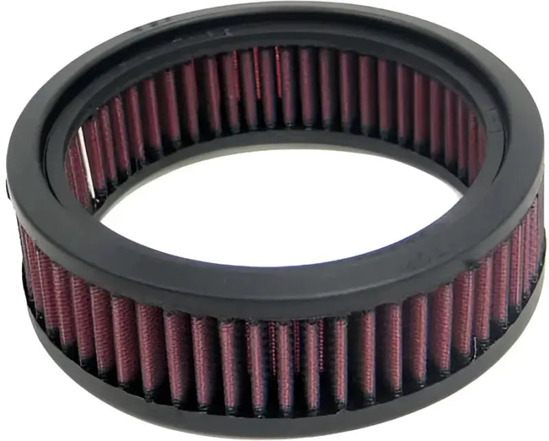 Round black air filter with red pleated media for E-3224 Air Filter E 3224 Replacement