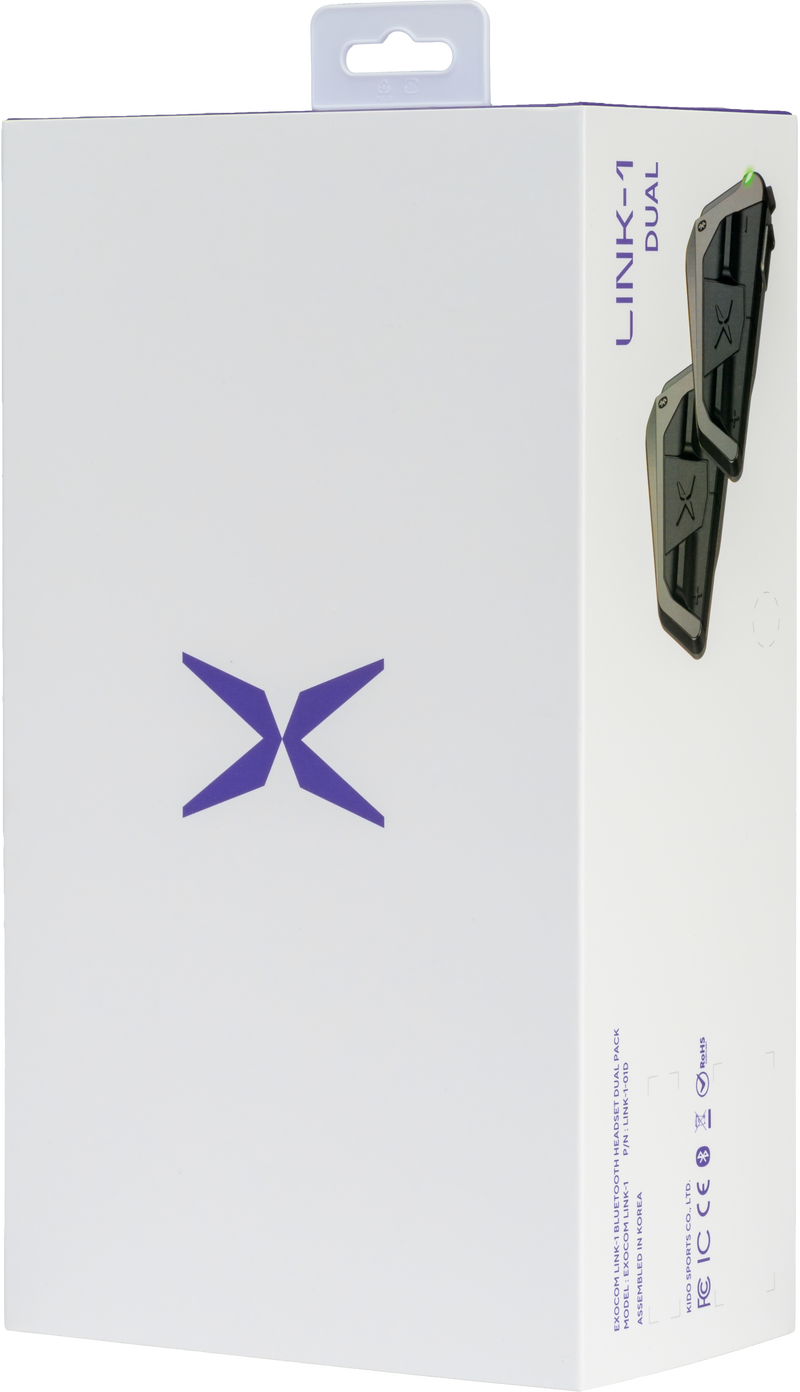 Exocom EXO-COM Link-1 Bluetooth Communicator Audio/Visual/Communication EC-Link1-S - Link-1 Single Pack