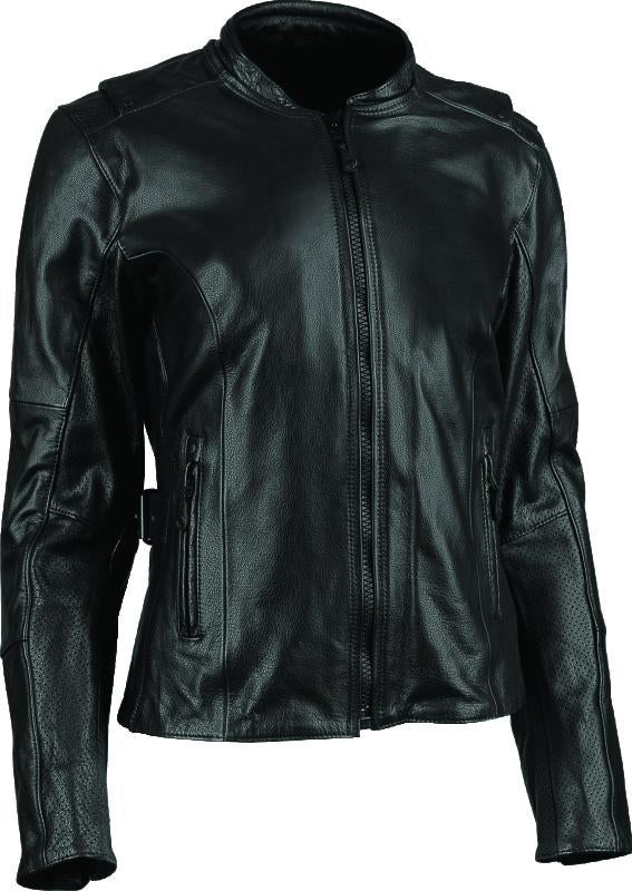 Speed and Strength 880402 Speed and Strength Throttle Body Leather Jacket Black Womens - Small - 880402