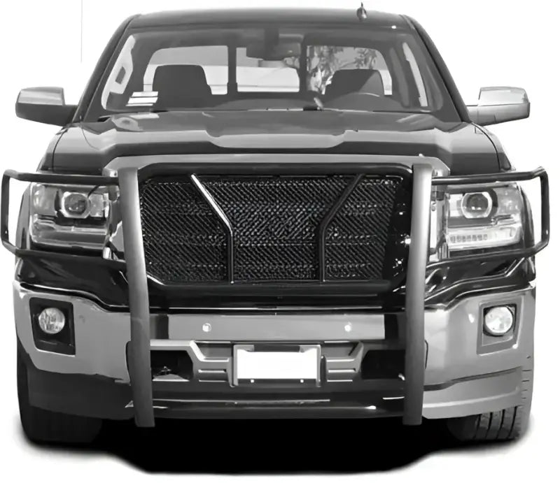 E0513B Trailfx Ext Grill Guard 2019 Chevy 1500 Blk - Grille