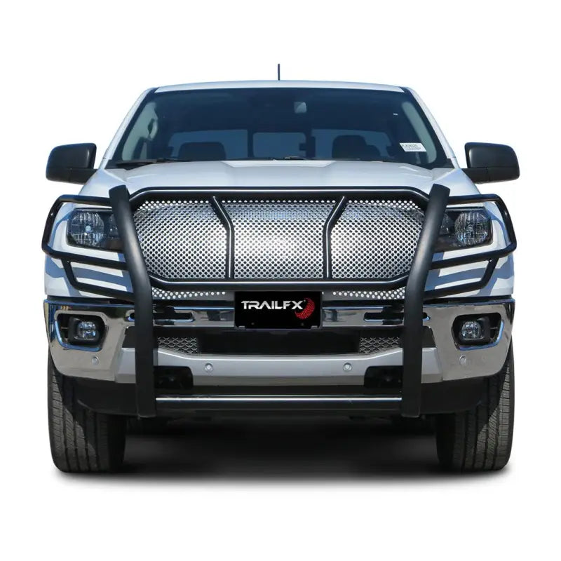 White truck with black grille guard E0521T Trailfx Ext for Ranger pickup