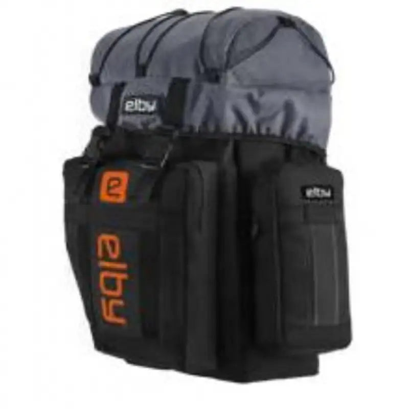 E08152 Elby Bikes Pannier Bag Black W/Orange Logo - Bicycle