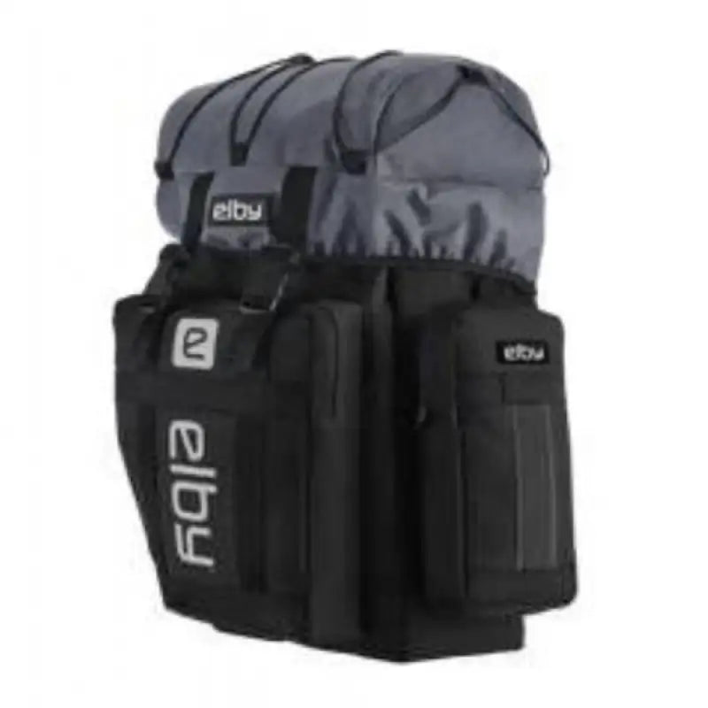 Elby Bikes E08156 Pannier Bag Black with Putty Logo, durable and stylish.