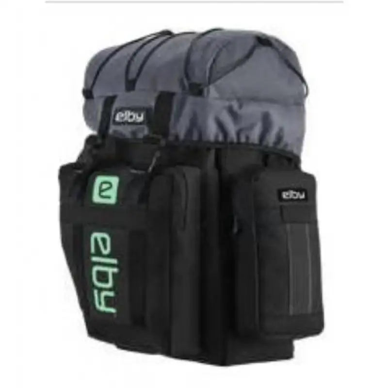 E08157 Elby Bikes Pannier Bag Black W/Pistachio Logo - Bicycle