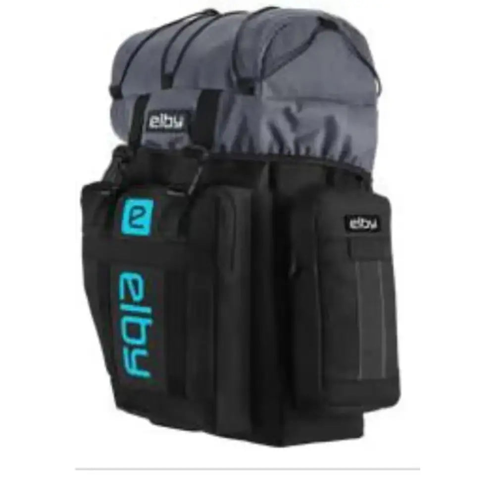 E08158 Elby Bikes Pannier Bag Blk W/Malibu Blue Logo - Bicycle