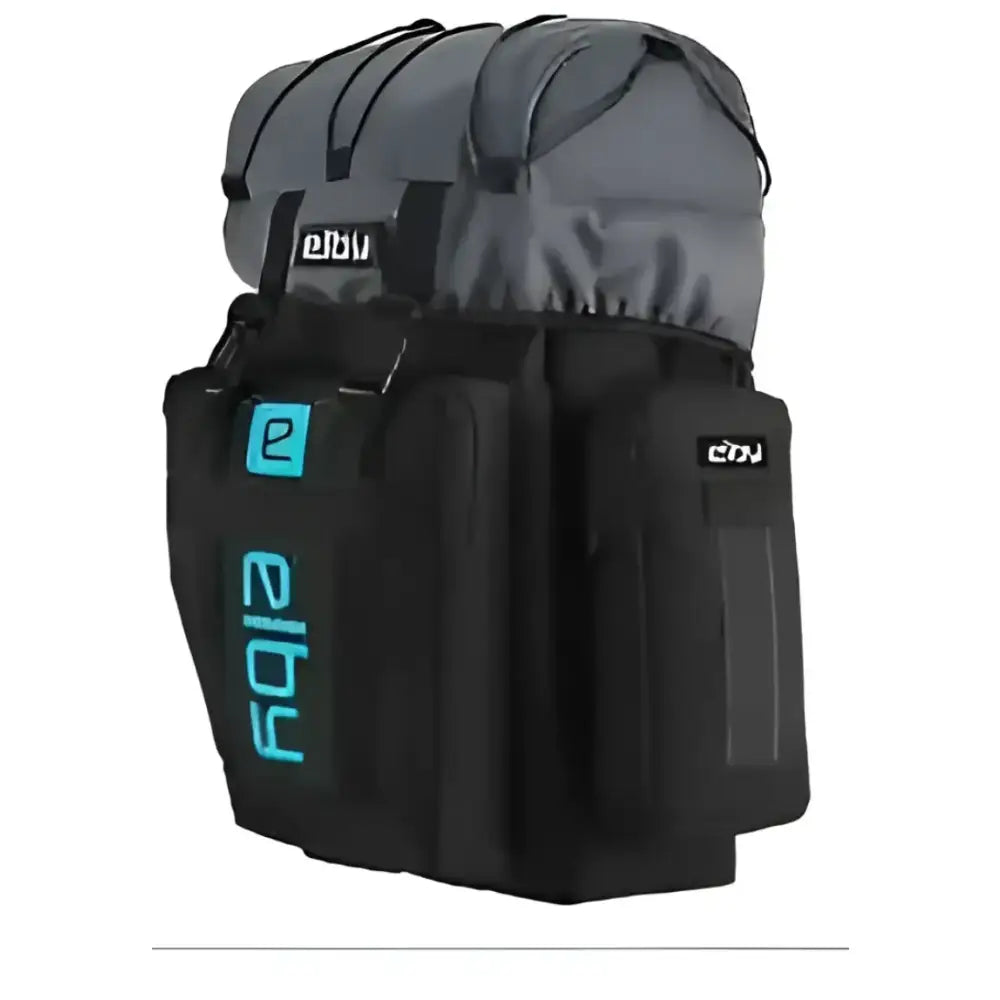 E08158 Elby Bikes Pannier Bag Blk W/Malibu Blue Logo - Bicycle