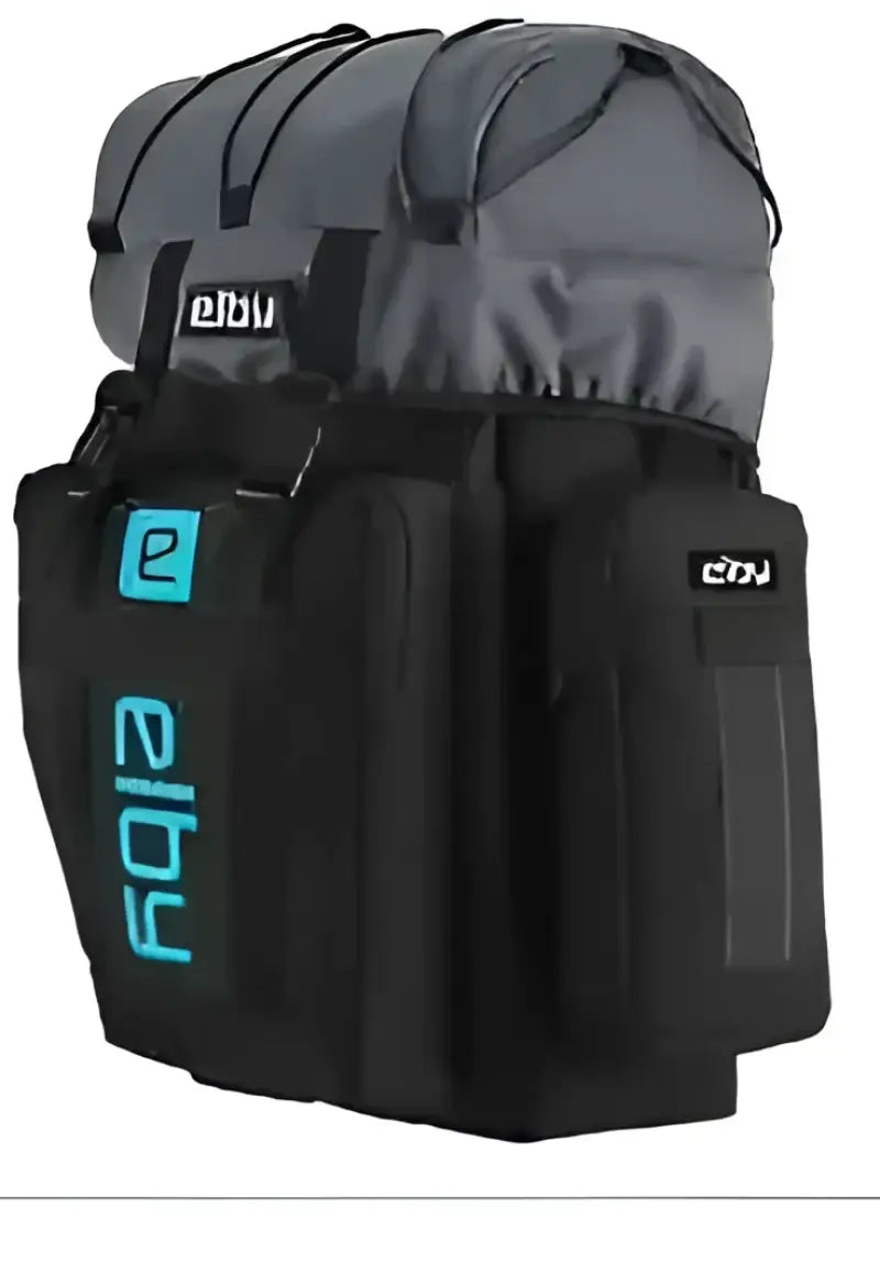 E08158 Elby Bikes Pannier Bag Blk W/Malibu Blue Logo - Bicycle