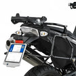 Rear view of motorcycle with E194 Top Case Hardware for hard luggage mounting