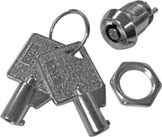 E21-0217 Round Key Ignition Universal Chrome