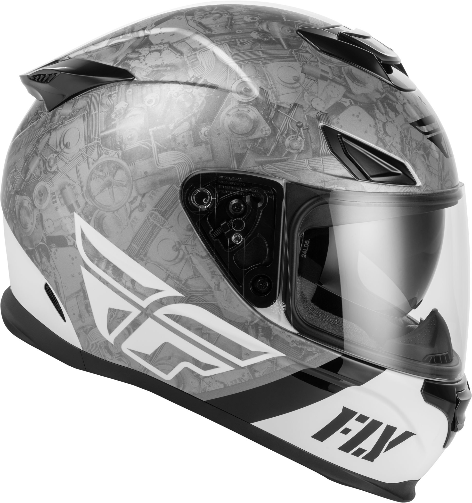 Sentinel Mech Helmet Black/White/Grey 2x