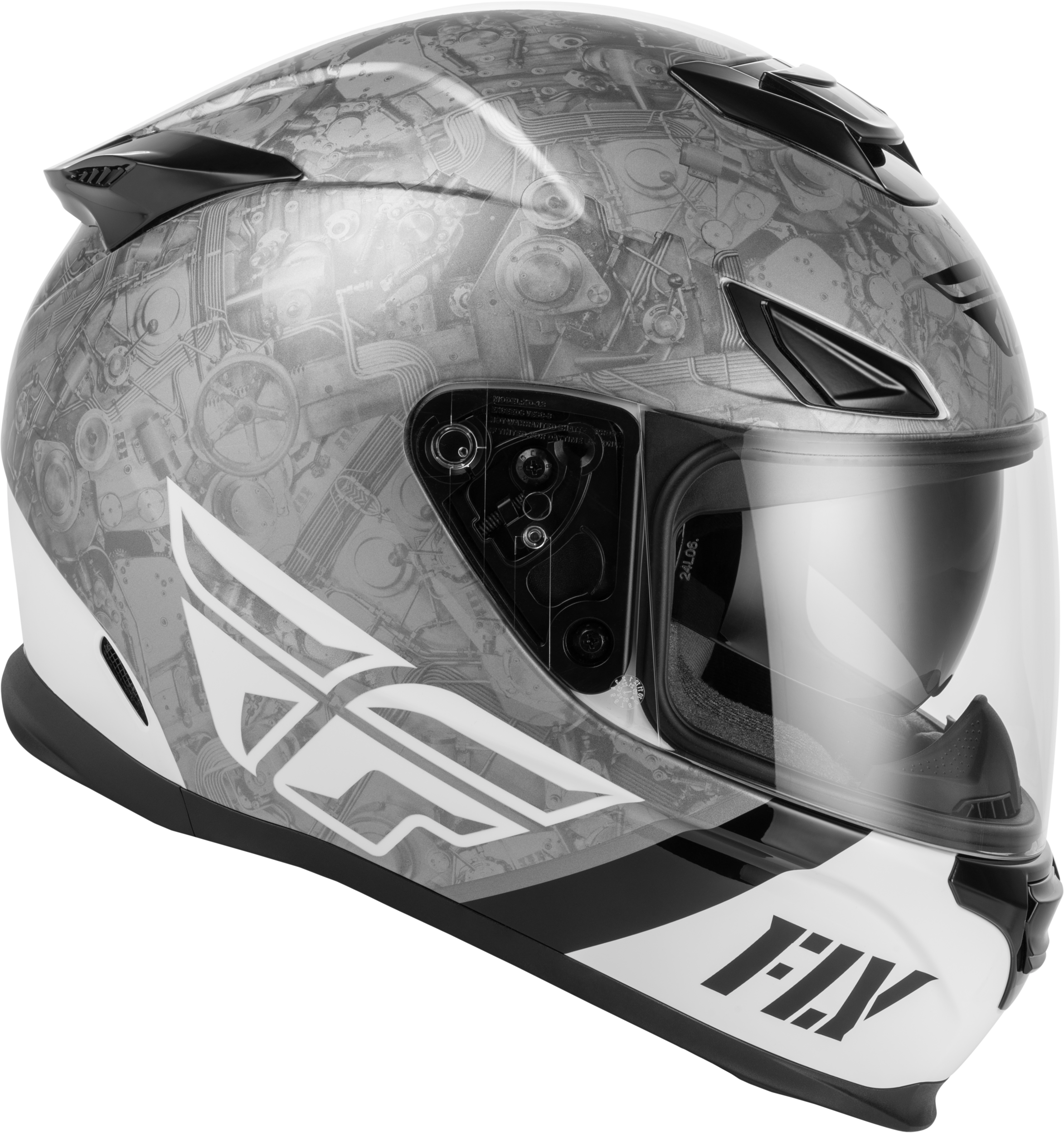 Sentinel Mech Helmet Black/White/Grey Lg