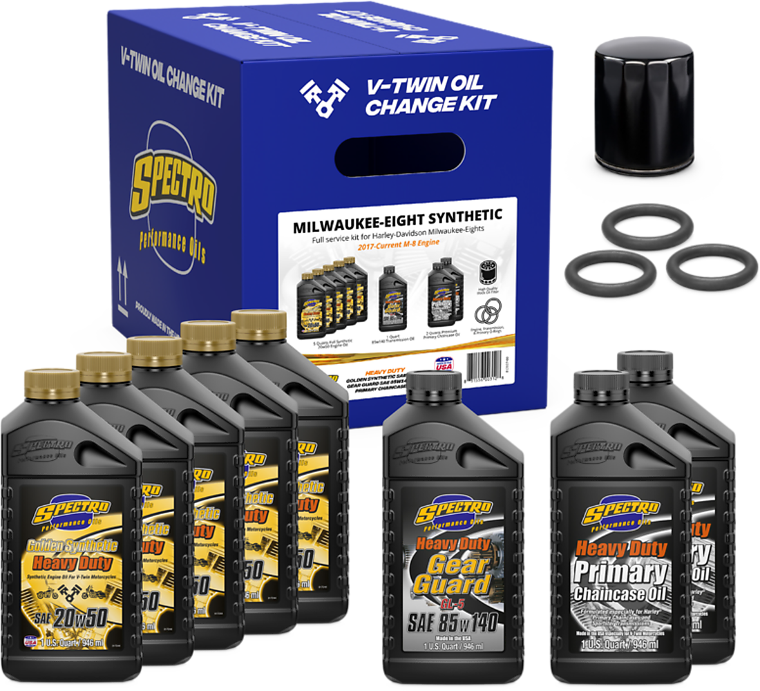 Spectro V-Twin Full Oil Service Kit M8 Oil Change Kit 311474 - V-Twin Synthetic