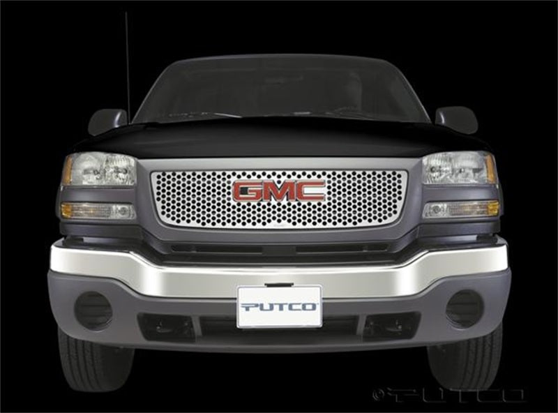 Putco 84138 Putco 03-06 GMC Sierra LD/HD - w/ Logo CutOut - Does not Fit Denali Punch Stainless Steel Grilles