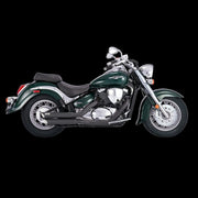 Vance and Hines Twin Slash Stagg Blk - 48293