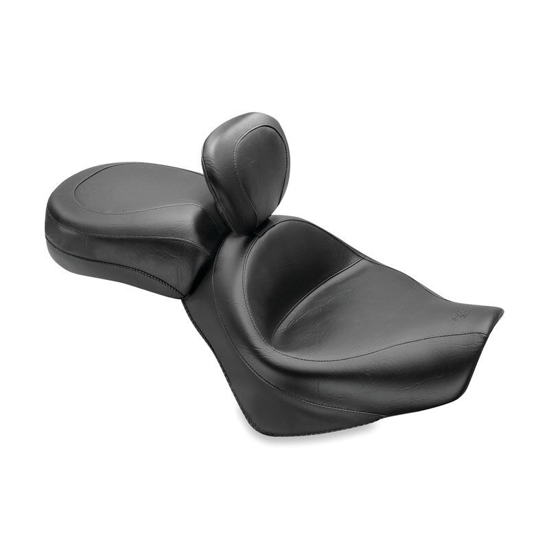 Mustang Motorcycle 79391 Mustang 04-21 Honda VT750 Aero Wide Touring 2PC Seat w/Driver Backrest - Black