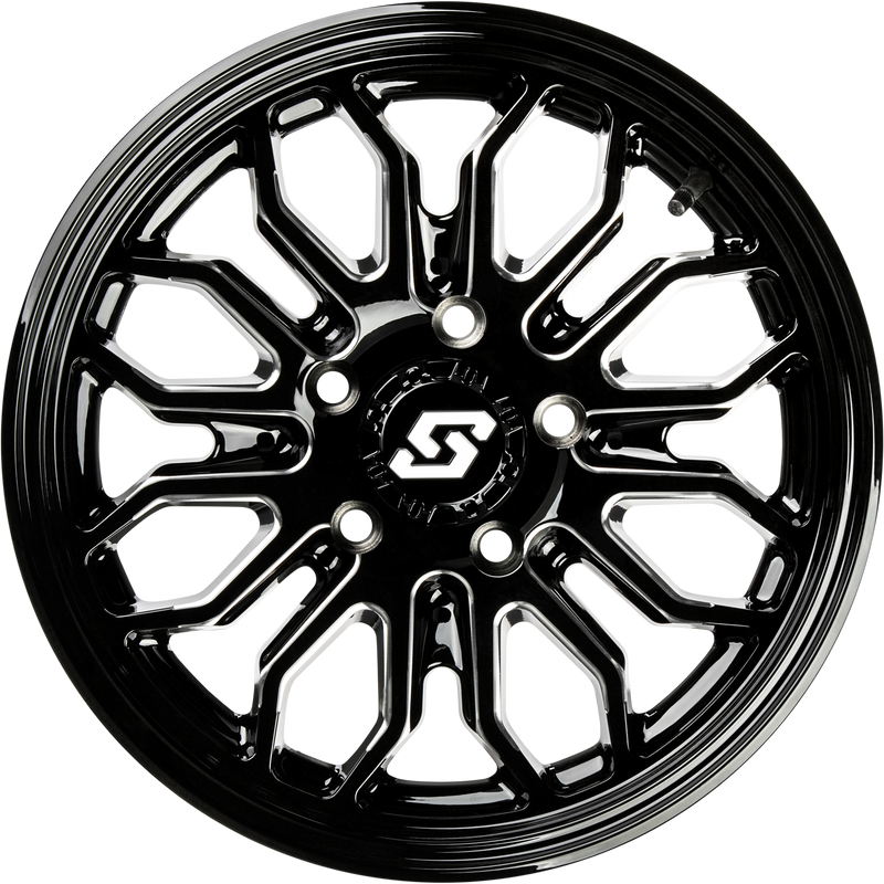 Onyx Wheel 12x7 4/156 +10mm Blk/Machined
