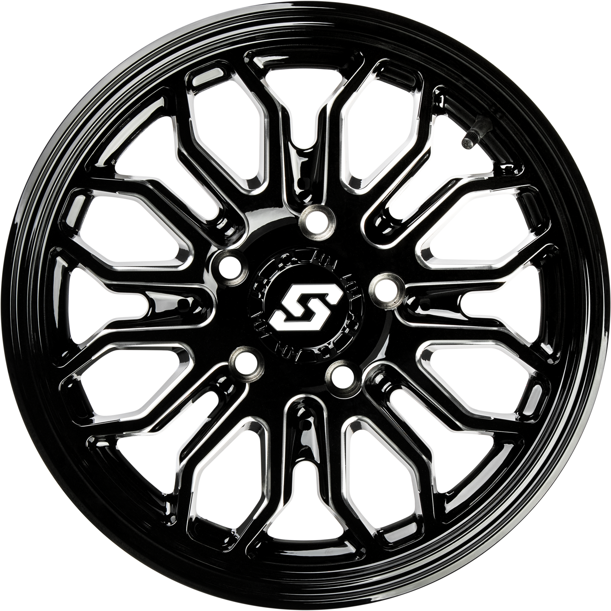 Onyx Wheel 12x7 4/156 +10mm Blk/Machined
