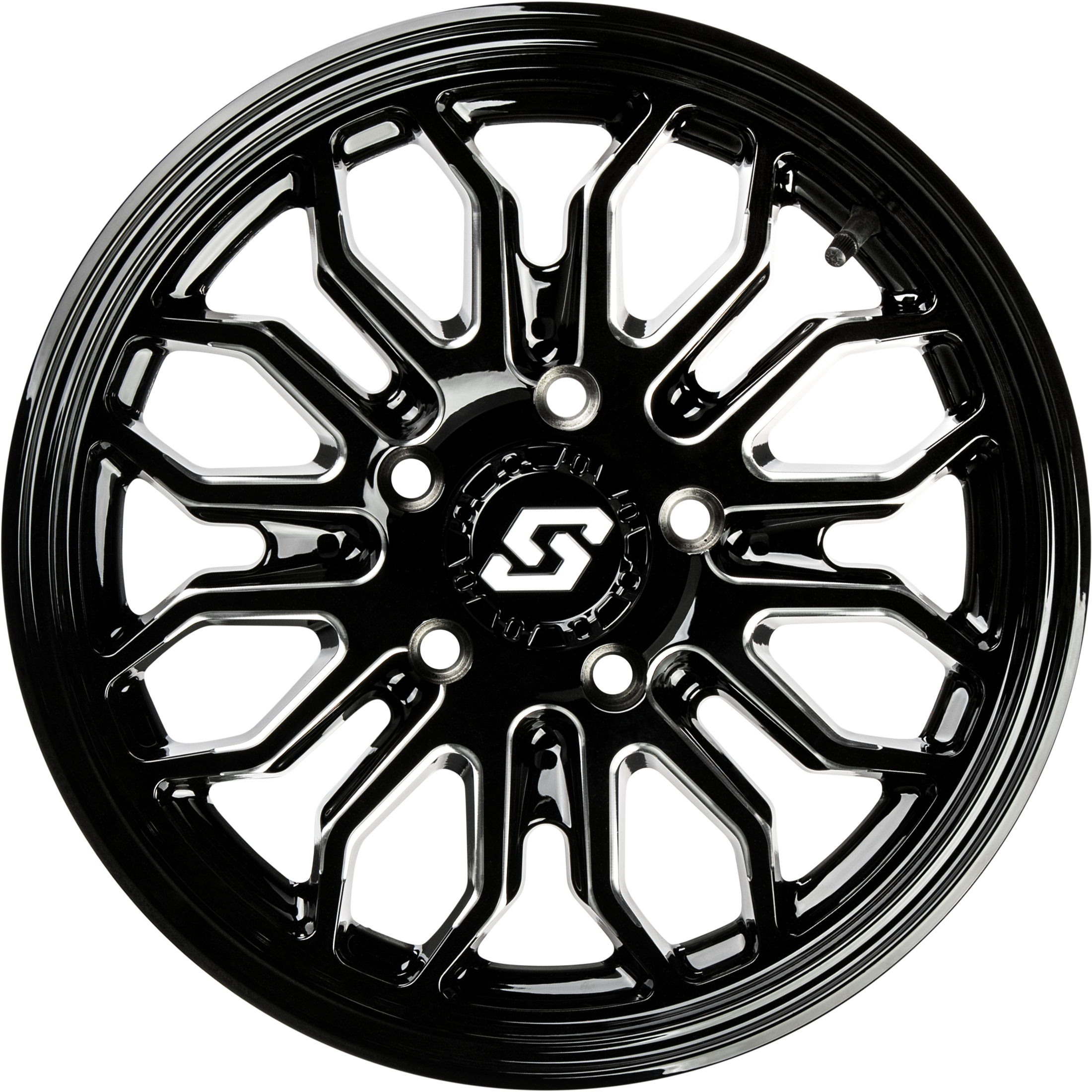 Onyx Wheel 12x7 4/156 +10mm Blk/Machined