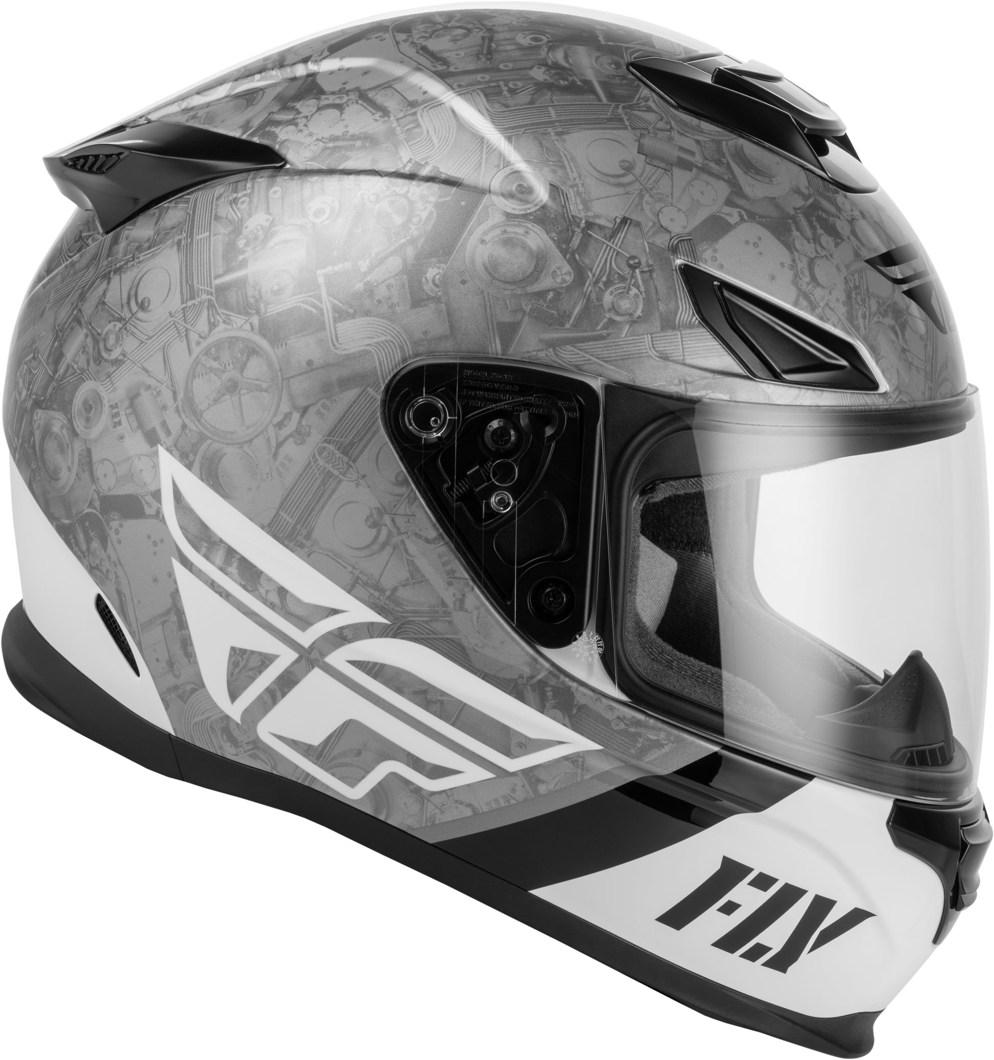 Sentinel Mech Helmet Black/White/Grey Lg