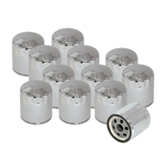 S&S Cycle Shovelhead Models Oil Filters - Chrome - 12 Pack for enhanced motorcycle performance and style.