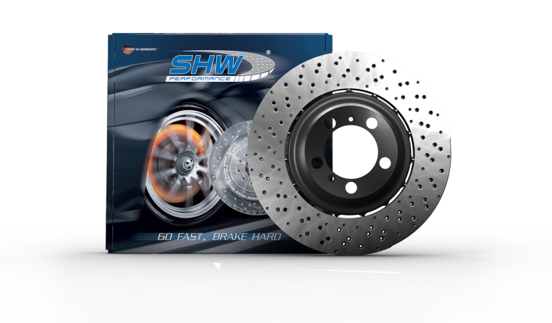 SHW Performance PRL40598 SHW 10-11 Porsche 911 GT3 3.8L w/o Ceramics Left Rear Drill-Dimp LW Brake Rotor (99735240598) - PRL40598