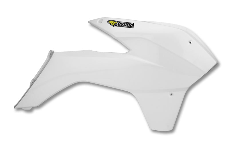 Cycra 1CYC-1899-42 Cycra 13-15 KTM 125 SX Powerflow Radiator Shrouds - White