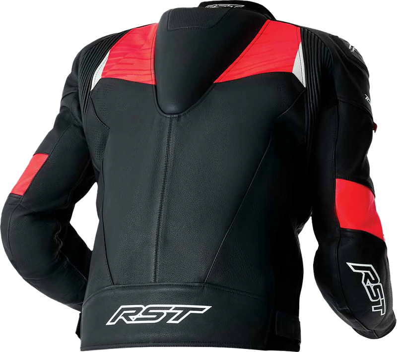 Tractech Evo D3o Jacket Blk/Flo Red Leather Lg