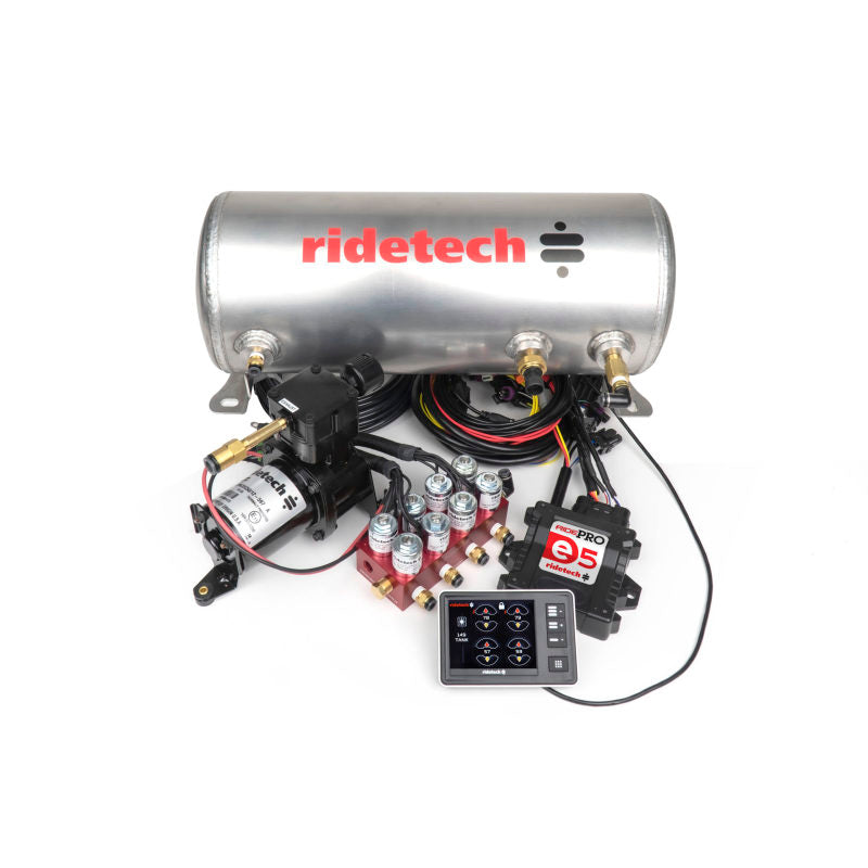 Ridetech 30534000 Ridetech RidePro E5 Air Ride Suspension Control System 3 Gallon Single Compressor 1/4in Valves - 30534000