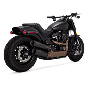 Vance & Hines HD Softail 18-22 Fatbob Hgh S/O Black Slip-On Exhaust - 46547